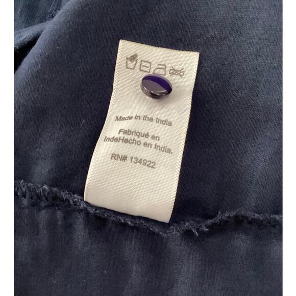 Emerson Fry India Collection Bishop Sleeve Dress In Dot Stripe Maritime Organic - Picture 13 of 13